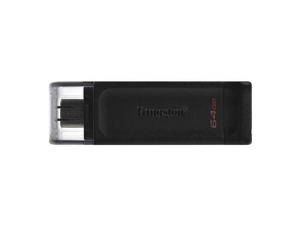Kingston Technology DataTraveler 64 Gt USB-C 3.2 Gen 1 70, 64 GB, USB Type-C, 3.2 Gen 1 (3.1 Gen 1), Suojus, 7 g, Musta