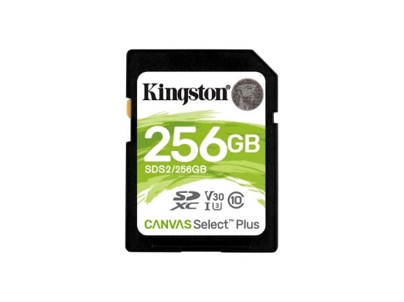 Kingston Technology Canvas Select Plus, 256 GB, SDXC, Luokka 10, UHS-I, 100 MB/s, 85 MB/s