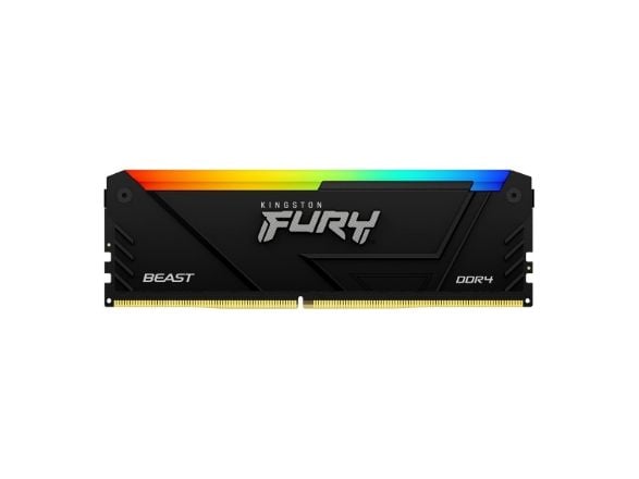 Kingston FURY Beast RGB - DDR4 - modul - 8 GB - DIMM 288-pin - 3200 MT/s / PC4-25600 - CL16 - 1.35 V - ikke-bufret - ikke-ECC - svart