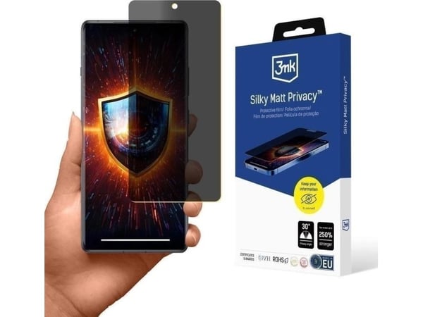 3MK Silky Matt Privacy -kalvo Motorola Razr 60 Ultra -puhelimille