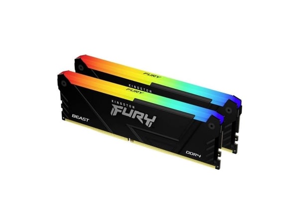 Kingston Technology FURY Beast RGB, 16 GB, 2 x 8 GB, DDR4, 3600 MHz, 288-pin DIMM