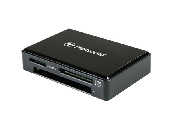 Transcend RDF8, CF, MicroSDHC, MicroSDXC, SD, SDHC, SDXC, Svart, CE/FCC/BSMI/KC/RCM/EAC, Micro-USB, USB, 5 V
