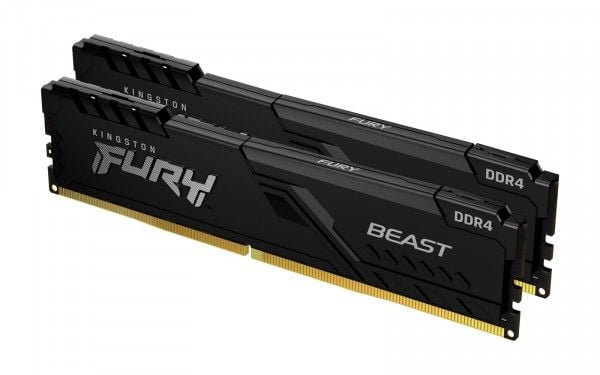 KINGSTON 32GB 3200MHz DDR4 CL16 DIMM 2 kpl 1Gx8 FURY Beast musta
