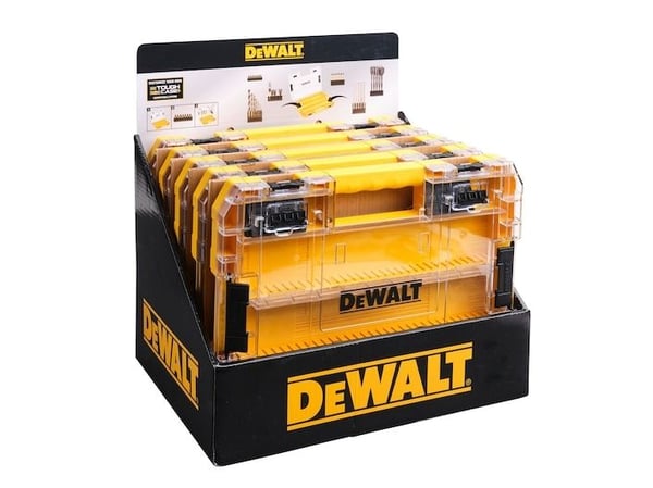 Suuri tukeva kotelo + DEWALT [DT70839-QZ], jossa on 6 lokeroa