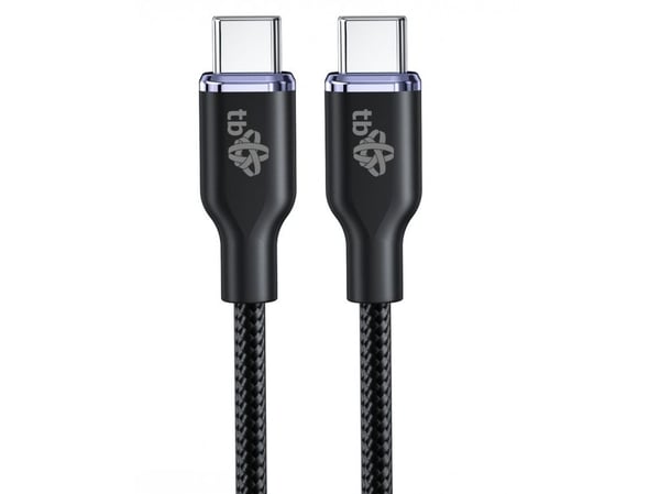USB C til USB C 60W glamour-kabel 1,5 m svart