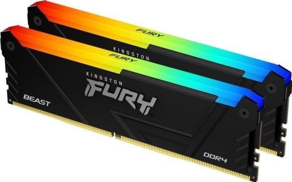 Kingston Technology FURY Beast RGB, 16 GB, 2 x 8 GB, DDR4, 3600 MHz, 288-pin DIMM