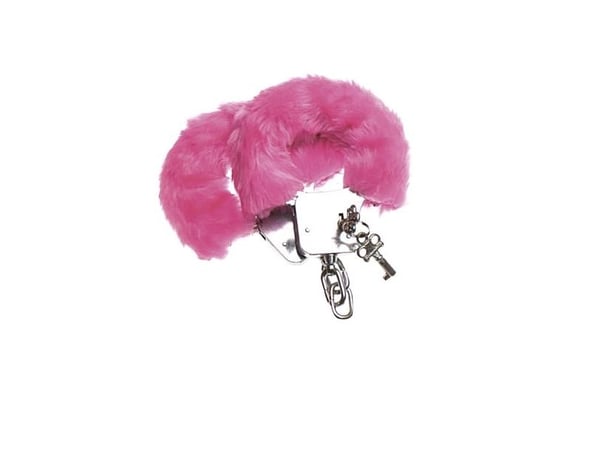 Handklovar med rosa plysch