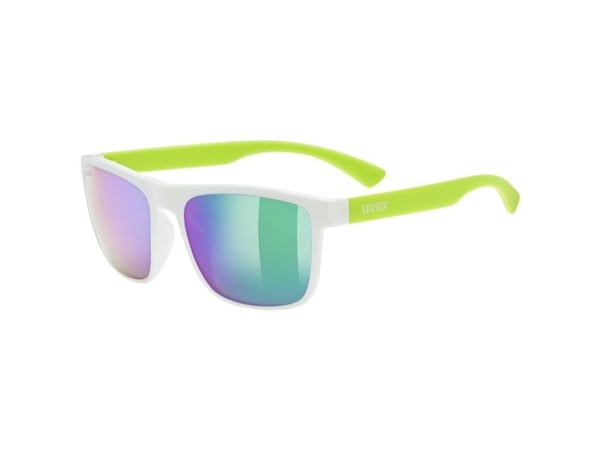 UVEX glasögon ROOKIE WHITE-LIME med MIR.GREEN (S5330775616)