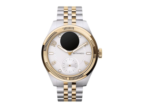 Withings ScanWatch Nova - Brilliant Edition - 39 mm - rustfritt stål - hybridsmartur med bånd - metall - display 0.63" - grayscale - Bluetooth LE, ...