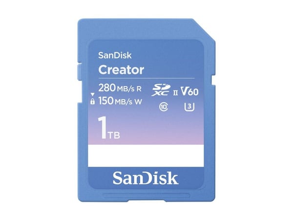 SanDisk Creator - Flashminnekort - 1 TB - Video Class V60 / UHS-II U3 / Class10 - SDXC UHS-II