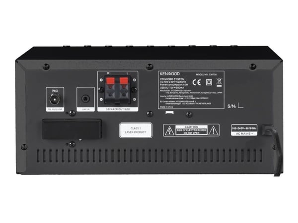 Kenwood M-9000S - Mikrosystem - 2 x 50 watt - svart