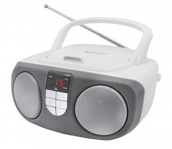 Soundmaster SCD1400WE, harmaa, valkoinen, kannettava CD-soitin