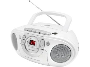 Soundmaster SCD5100WE, Spiller, CD, CD-R, CD-RW, Hvit, Knapper, 3,5 mm, AC / batteri