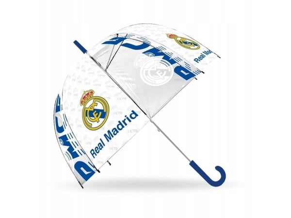 Läpinäkyvä automaattinen sateenvarjo 46cm Real Madrid RM00018 Lapset Euroswan