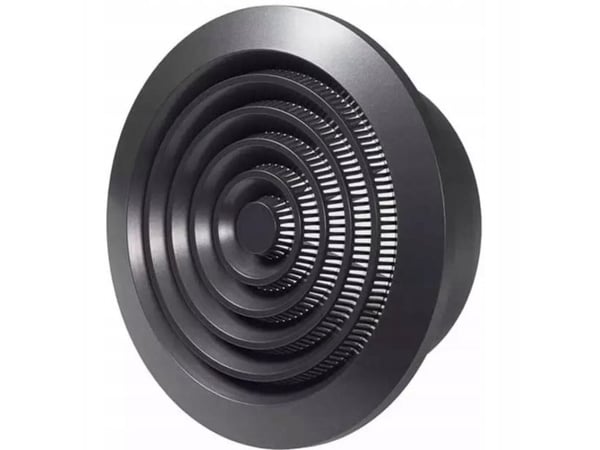 Ventilationsgaller i plast D125 mm antracit