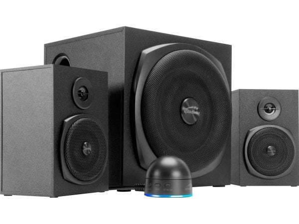 SPEEDLINK GRAVITY LT 2.1, 2.1 kanaler, 40 W, Universell, Sort, 1,5 m, 40 - 20000 Hz