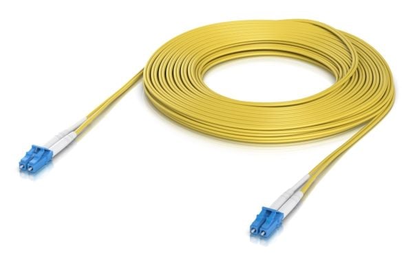 Ubiquiti UniFi - Koblingskabel - LC/UPC-enkeltmodus (hann) til LC/UPC-enkeltmodus (hann) - 15 m - 2 mm - fiberoptisk - dupleks - OS2 - halogenfri, ...