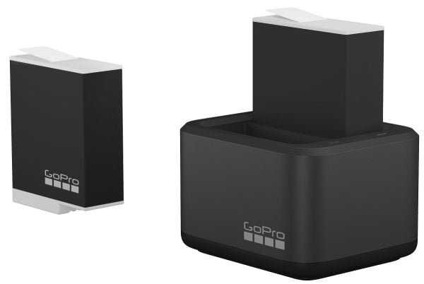 GoPro Dual - USB-batterilader - enduro + batteri 2 x - Li-Ion - 1720 mAh - 2 x batterier lader - 2 utgangskontakter (batterikobler)