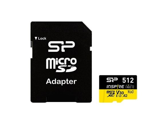 Minnekort Silicon Power Inspire 512 GB MicroSDXC V30 UHS-I U3 A2 4K + adapter (SP512GBSTXLA2V1NSP) (SP512GBSTXLA2V1NSP)
