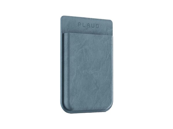PLAUD Note - Pung for recorders - magnetic, with wireless charging - MagSafe-samsvar - lær - lys blå