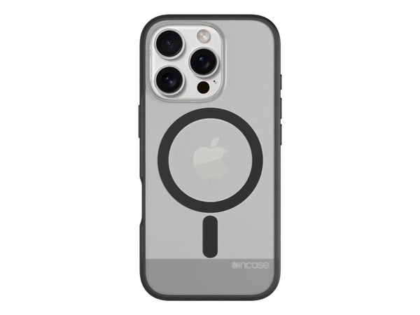 Incase - Bagsidecover til mobiltelefon - tynd - MagSafe-kompatibilitet - termoplastisk polyuretan (TPU), polykarbonat - sort/semitransparent - for ...
