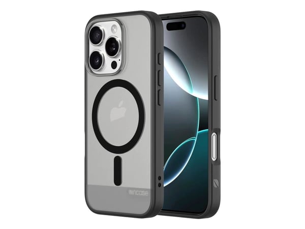 Incase - Bagsidecover til mobiltelefon - tynd - MagSafe-kompatibilitet - termoplastisk polyuretan (TPU), polykarbonat - sort/semitransparent - for ...