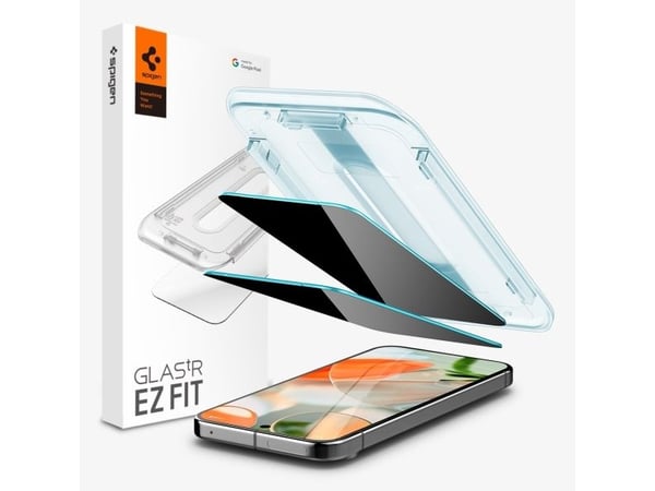 Spigen GLAS.tR EZ Fit, Google, Pixel 9 Pro XL, Ripebestandig, Sort, 2 stykker