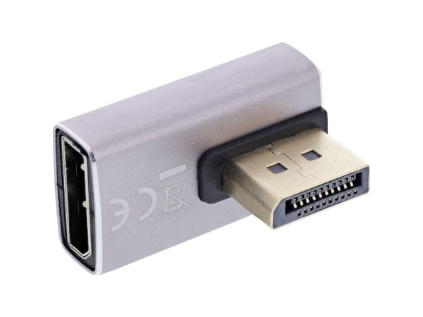 InLine 17291I, DisplayPort, DisplayPort, harmaa, musta