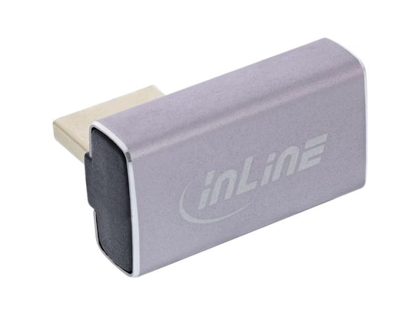 InLine 17291H, DisplayPort, DisplayPort, harmaa, musta