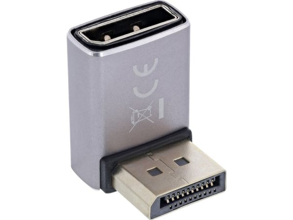 InLine DisplayPort 1.4 adapter stikkontakt 90° bunn 8K (17291F)