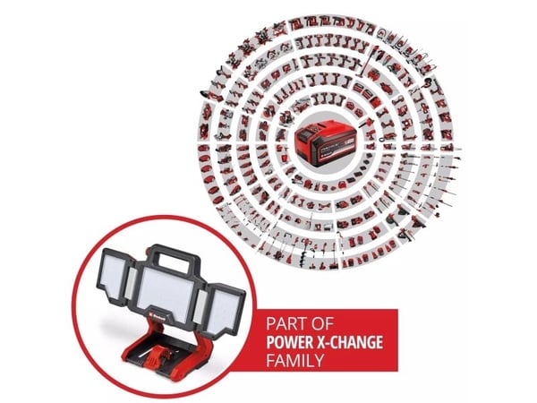 Einhell TP-CL 18/3000 Li Set, LED, 60 ampuller, 1,75 kg, Sort, Rød, Frittstående arbeidslys - SOLO