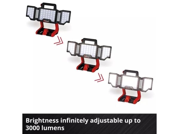 Einhell TP-CL 18/3000 Li, LED, 60 ampuller, 1,74 kg, Sort, Rød, Frittstående arbeidslys - SOLO