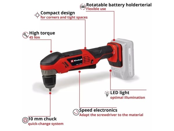 Einhell EINHELL Kulmaporakone TE-AD 18 LI-soolo LI-soolo - SOLO