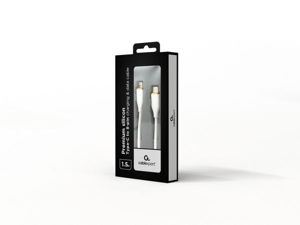 Cablexpert Premium - Lightning-kabel - USB-C hann til Lightning hann - 1.5 m - hvit - formstøpt, data & lading