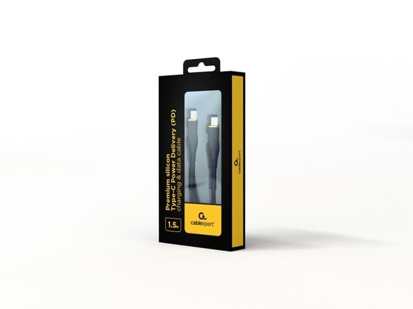 Cablexpert Premium - USB-kabel - USB-C (hann) til USB-C (hann) - USB 2.0 - 3 A - 1.5 m - formstøpt, Power Delivery-støtte, data & lading - svart