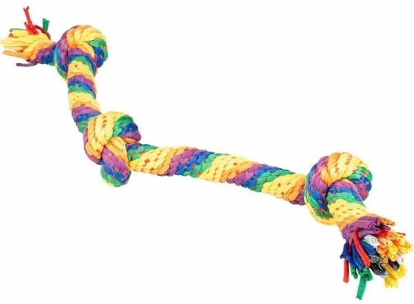 Duvo+ Koiran lelu Rainbow köysi 3 solmua 63cm