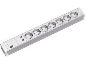 Bachmann 7x Schuko, 2m, 2 m, Tyyppi F, Muovi, Harmaa, Muovi, 7 AC-pistorasia(a)