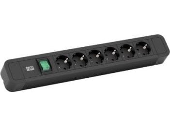 Bachmann Primo 2, 2 m, 1,5 mm², Musta, 6 AC-pistorasia(a), 1 kpl