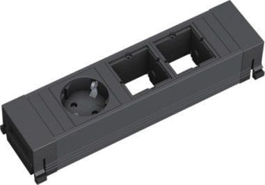 Bachmann POWER FRAME, 0,2 m, Sisätila, Tyyppi J, Alumiini, Muovi, Terästä, Musta, 1 AC-pistorasia(a)