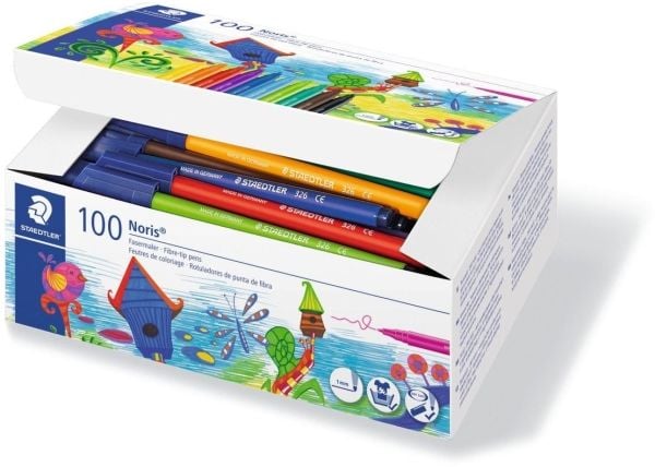 Kuitukynät Staedtler 326, 100 kpl laatikko, eri värejä