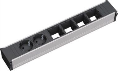 Bachmann 912.004, 0,1 m, 1 AC-pistorasia(a), Sisätila, Musta, Harmaa