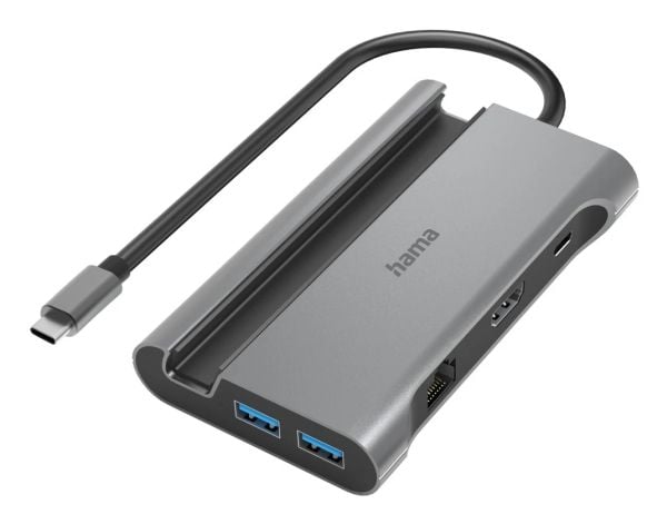 Hama Connect2Mobile V2, USB 3.2 Gen 1 (3.1 Gen 1) Type-C, HDMI, RJ-45, USB 2.0 Type-A, USB 3.2 Gen 1 (3.1 Gen 1) Type-A, USB 3.2 Gen 1 (3.1 Gen 1) ...