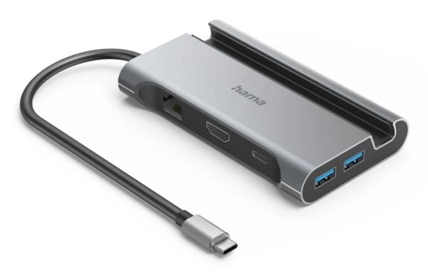 Hama Connect2Mobile V2, USB 3.2 Gen 1 (3.1 Gen 1) Type-C, HDMI, RJ-45, USB 2.0 Type-A, USB 3.2 Gen 1 (3.1 Gen 1) Type-A, USB 3.2 Gen 1 (3.1 Gen 1) ...