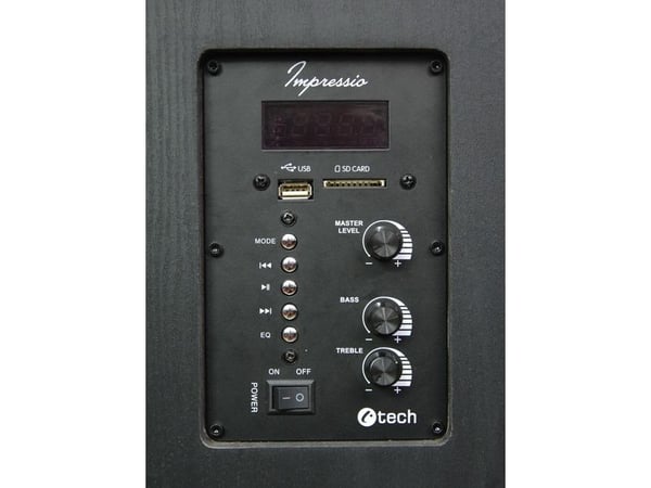 C-TECH VIRTUS, 2.0 kanaler, Ledning & Trådløs, 100 W, 20 - 20000 Hz, Sort