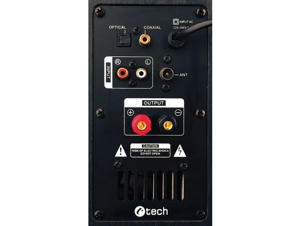 C-TECH VIRTUS, 2.0 kanaler, Ledning & Trådløs, 100 W, 20 - 20000 Hz, Sort