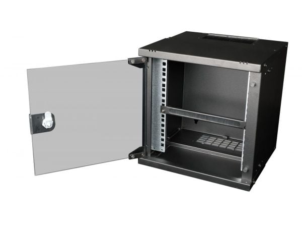 Utstyr 10" kabelgjennomføring med børsteinnsats, 1U svart (EZMB-10-B)