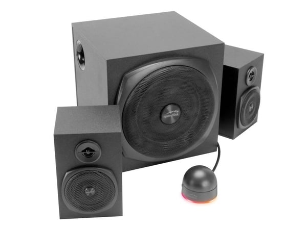 SPEEDLINK GRAVITY LT 2.1, 2.1 kanaler, 40 W, Universell, Sort, 1,5 m, 40 - 20000 Hz