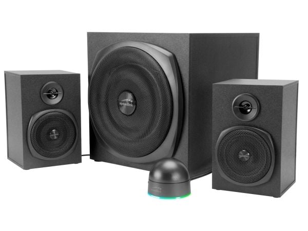 SPEEDLINK GRAVITY LT 2.1, 2.1 kanaler, 40 W, Universell, Sort, 1,5 m, 40 - 20000 Hz