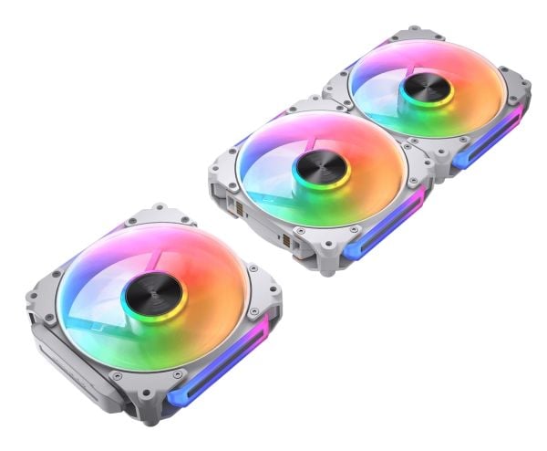 COUGAR CF-ARW12HW3-RGB, Fläktmodul, Vit, 3-pin + 4-pin, 75,38 cfm, 37,1 dB, Datorväska