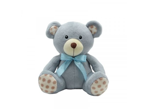 Tulilo Teddybjörn maskot prick grå 30 cm